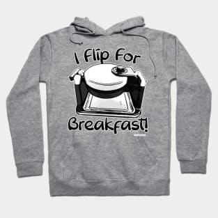 I Flip For Breakfast Waffle Slogan Hoodie